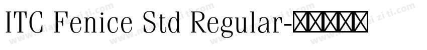 ITC Fenice Std Regular字体转换